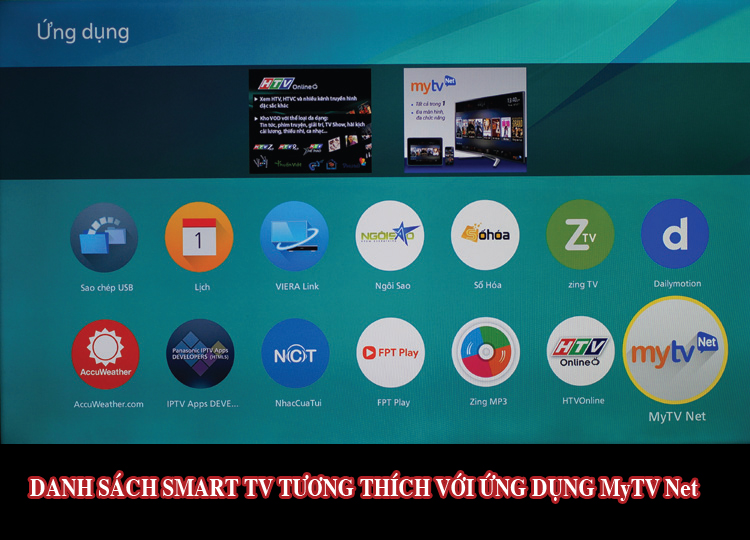 Danh sách Smart Tivi tương thích với App MyTV B2C