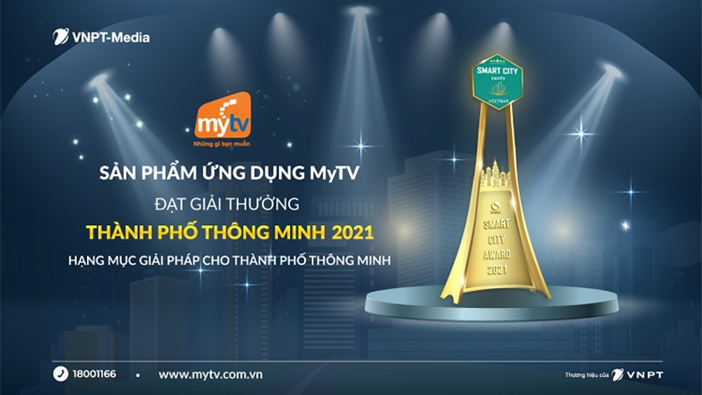 Ứng dụng MyTV vinh dự giành Giải thưởng Thành phố thông minh Việt Nam 2021