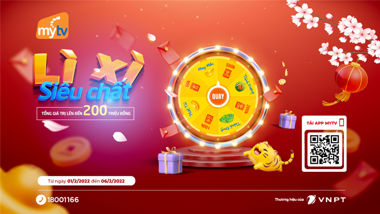 Truyền hình MyTV LÌ XÌ SIÊU CHẤT với tổng giá trị lên đến 200 triệu đồng