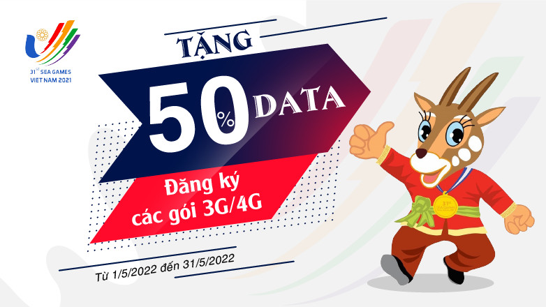 VinaPhone tăng 50% dung lượng chào mừng Sea Game 31