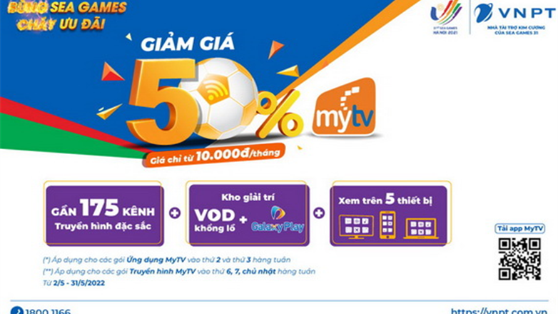 Truyền hình MyTV tung loạt ưu đãi “khủng” dịp SEA Games 31