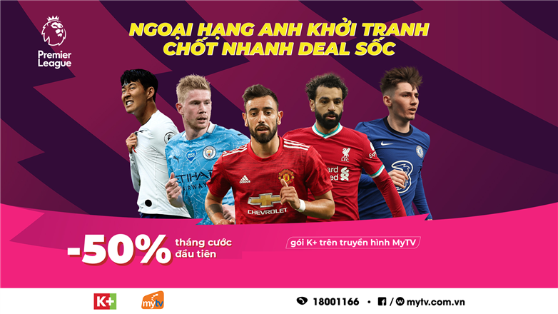 Khuyến mại giảm 50% giá gói K+ trên truyền hình MyTV từ 01/08/2021- 30/09/2022