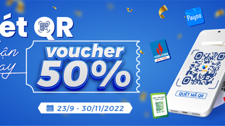 Quét QR nhận ngay voucher 50%