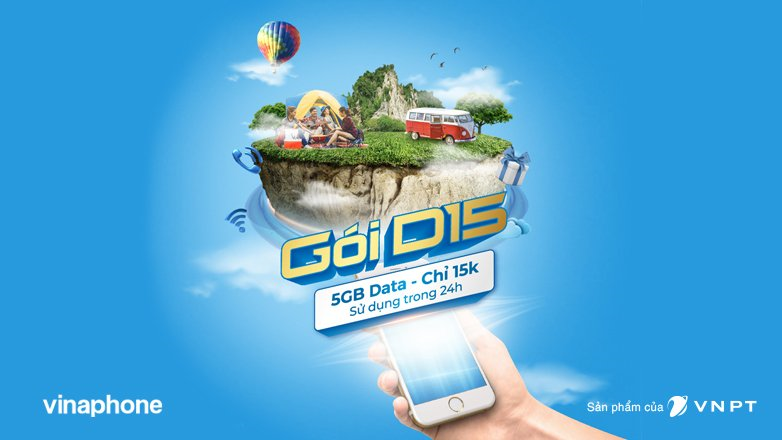 Gói D15 VinaPhone ưu đãi 5GB/ngày giá chỉ 15.000đ