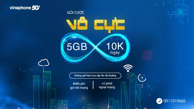  Hướng dẫn đăng ký gói vô cực VinaPhone 10k có 5GB/ngày xem World Cup thả ga