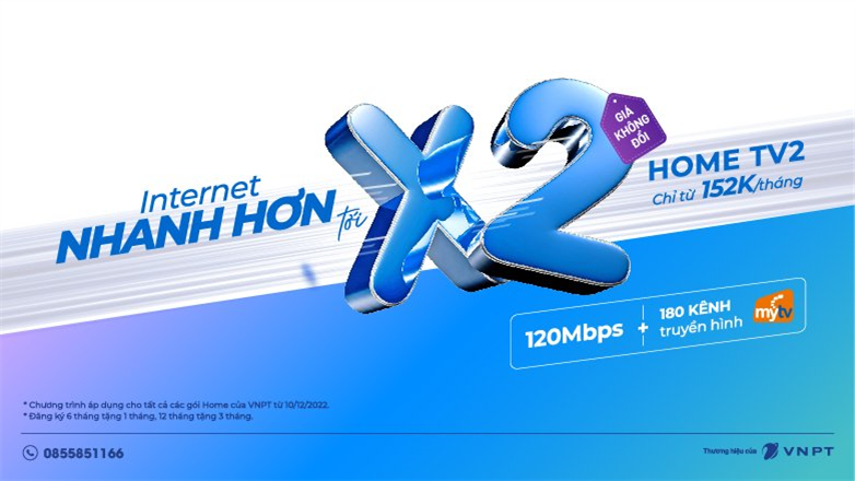 Internet VNPT nhanh hơn tới 2 lần – Giá không đổi