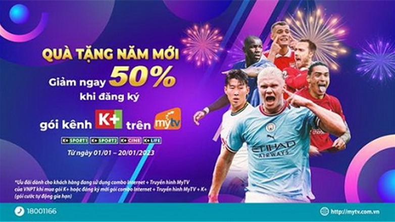 Truyền hình MyTV khuyến mại giảm 50% các gói cước K+