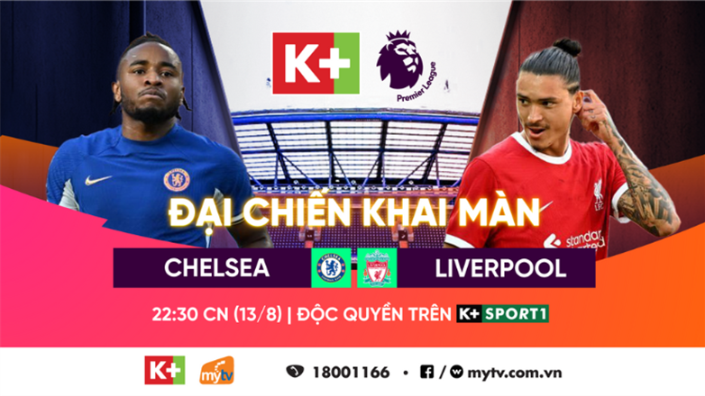 Đại chiến Chelsea vs Liverpool khởi đầu Ngoại hạng Anh mùa giải mới trên MyTV