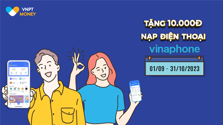 Tặng 10.000đ khi nạp tiền cho điện thoại VinaPhone