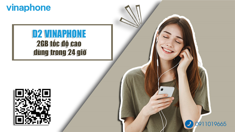 Một số thông tin đăng ký gói D2 của VinaPhone nhận 2GB/ngày
