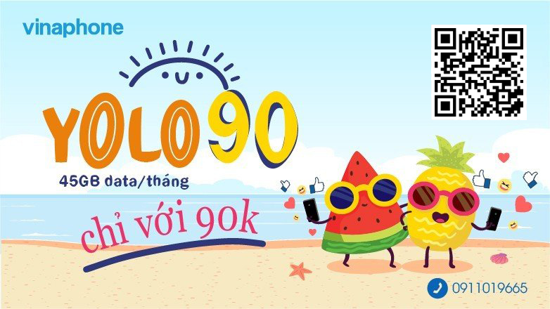 Đăng ký gói cước VinaPhone YOLO90 nhận 45GB tốc độ cao