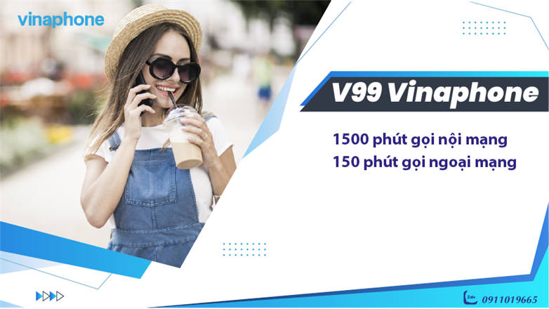 Gói V99 VinaPhone 99k ưu đãi gọi nội, ngoại mạng đến 1650 phút