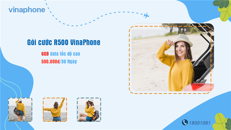 Gói cước R500 VinaPhone: Roaming quốc tế siêu tiết kiệm với 6GB data