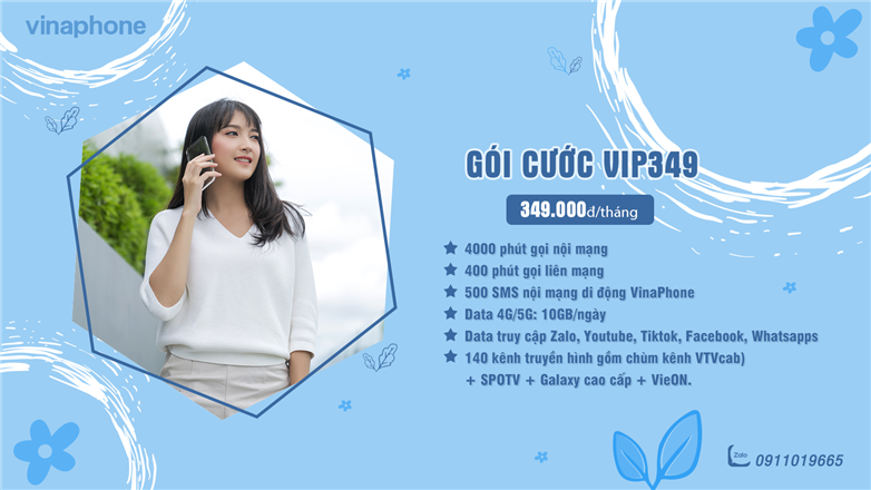 Khám phá gói cước 5G tốc độ cao VIP349 của VinaPhone