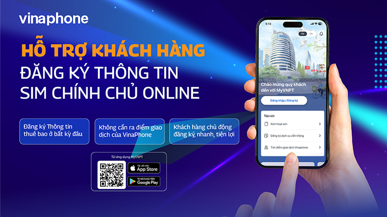 Đăng ký SIM và thông tin thuê bao trực tuyến dễ dàng với app My VNPT 