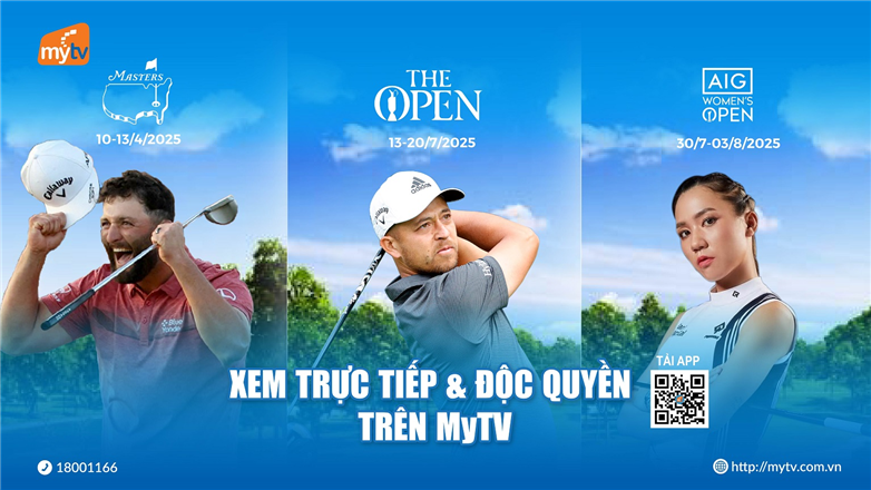 Điểm danh các giải golf đình đám nhất thế giới độc quyền trên MyTV năm 2025