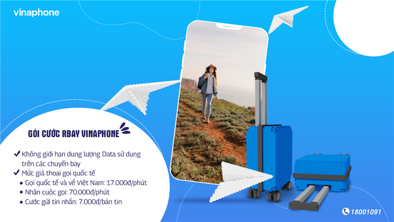 Gói roaming RBAY VinaPhone không giới hạn data chỉ 150.000đ/ngày 