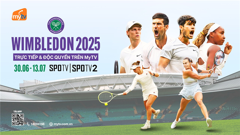 Wimbledon 2025 – Cuộc chiến đỉnh cao trên sân cỏ huyền thoại, chỉ có trên MyTV