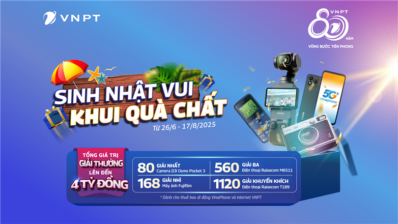 VNPT khuấy động hè với kho quà sinh nhật “hot trend” trị giá gần 4 tỷ đồng